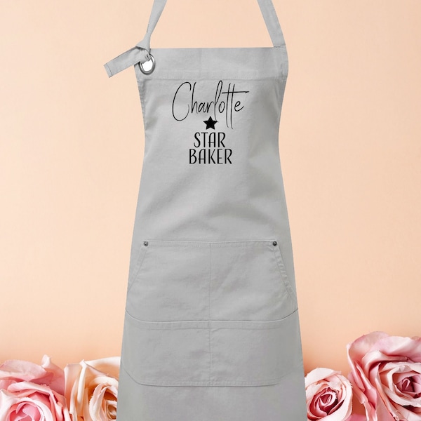 Tablier personnalisé, tablier Star Baker, tablier en toile, tablier avec poches, tablier de cuisson, tablier de cuisine, tablier de maman mignonne, tablier de papa drôle