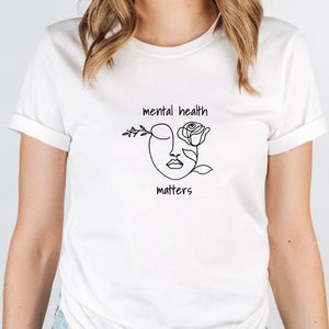Mental Health Shirt, Anxiety T-shirt, Therapist Shirt, Mental Health Gift, Inspirational Shirt, Motivational Tee, Aesthetic Shirt, Kids Tee image 1