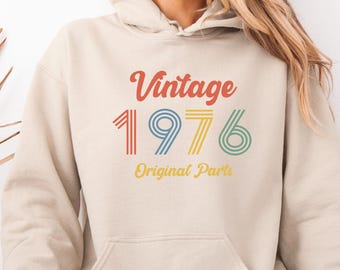 1976 Birthday Hoodie, 50th Birthday Pullover, Born In 1976, Womens 50th Bday, 50th Birthday Gift, 1976 Gift, Mum Birthday Gift, Men 50th Top