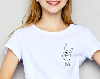 Girl Power T-Shirt, Frauen recht Tshirt, Grl Pwr Shirt, Kinder T-Shirt, feministisches Shirt, Aktivistin T-Shirt, Gleichheit Shirt, Teen Girl Kinder T-Shirt