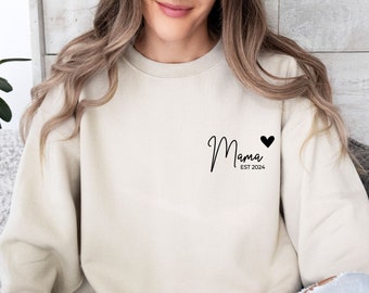 Mama Sweatshirt, Personalised Mum, Personalized Mom, Custom Mom Jumper, Mothers Day Gift, Mama Birthday Gift, Mother's Day Top, Mother Gifts