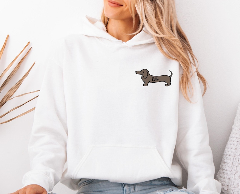 Personalised Dog Hoodie, Sausage Dog Gifts, Dog Lover Gifts, Dog Walking Hoodie, Dog Mum Jumper, Dog Owner Gifts, Custom Dog Gifts image 2