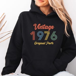 1976 Birthday Hoodie, 50th Birthday Pullover, Born In 1976, Womens 50th Bday, 50th Birthday Gift, 1976 Gift, Mum Birthday Gift, Men 50th Top Bild 3