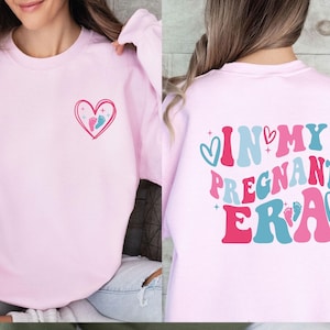 Pregnant Era Sweatshirt, Pregnancy Sweater, In My Pregnant Era, Babby Announcement, Pregnancy Reveal, New Mum Jumper, Funny Maternity Gift