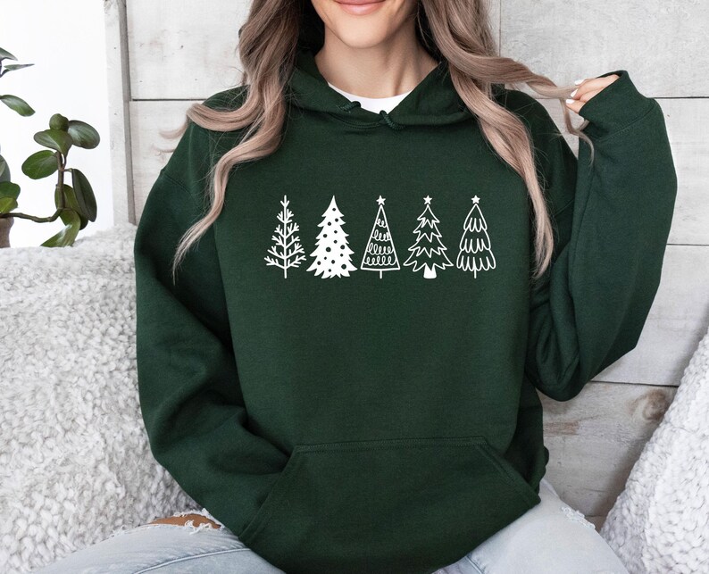 12 Christmas Trees Hoodie main image 1