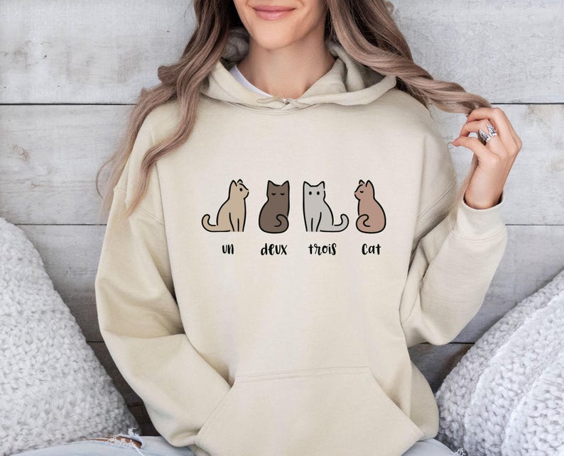 Cat Hoodie, Gift For Cat Lover, Cat Lover Hoodie, Cat Owner Gift, Cat Lovers Hoodie, Cat Mum Gift, Cat Dad Top, Funny Cat Hoodie, Cat Gifts zdjęcie 1