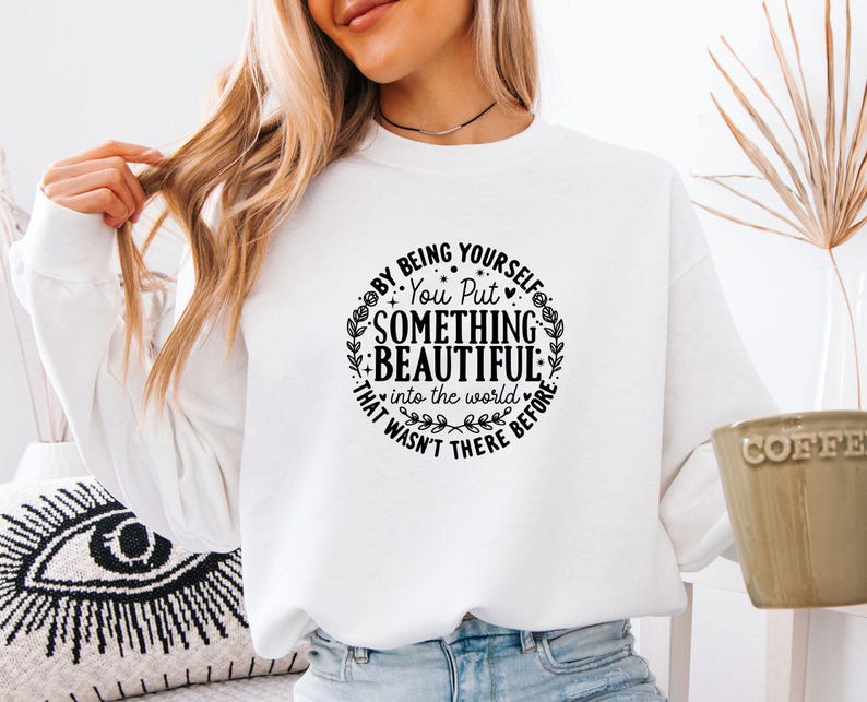 Positivie Quote Sweatshirt, Positivity Sweater, Mental Health Gift, Good Vibes Jumper, Motivational Gift, Inspirational Top, Positive Saying afbeelding 3