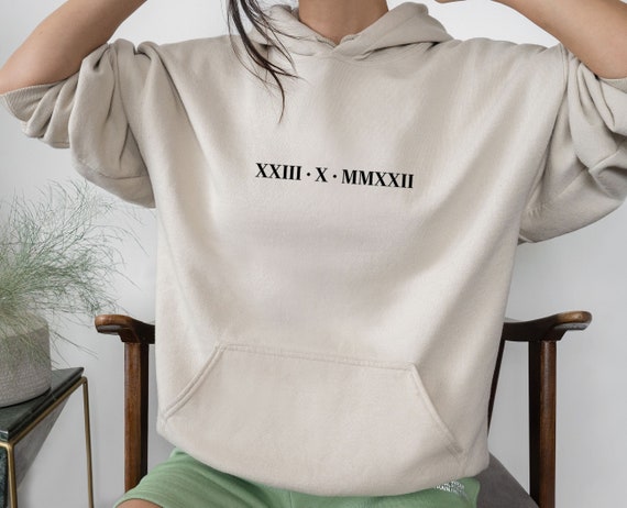 Roman Numeral Hoodie Wedding Hoodie Custom Hoodie Matching - Etsy Finland