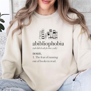 Abibliophobia Sweatshirt, Bookish Sweater, Bookworm Jumper, Book Lovers Sweater, Book Lover Gift,  Funny Book Gifts, Book Merch Sweatshirt