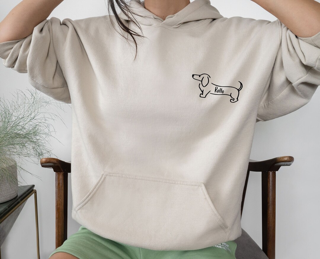 Custom Dog Hoodie, Dog Lover Hoodie, Sausage Dog Gifts, Personalised