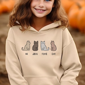 Un deux trois cat sweatshirt yellow hotsell