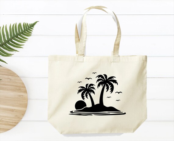 Shoulder Bag Beach Holiday Gift Palm Trees Island Tote Bag Life Is A Beach 