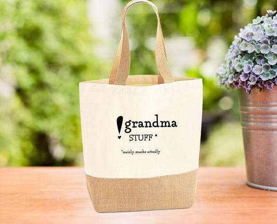 Grandmother Gift, Grandma Jute Bag, Grandma Tote Bag, Granny Tote Bag, Grandma Gifts, New Grandma Gift, Grandma Present, Large Jute Bag