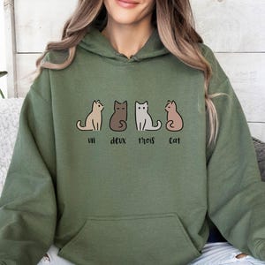Cat Hoodie, Gift For Cat Lover, Cat Lover Hoodie, Cat Owner Gift, Cat Lovers Hoodie, Cat Mum Gift, Cat Dad Top, Funny Cat Hoodie, Cat Gifts zdjęcie 2