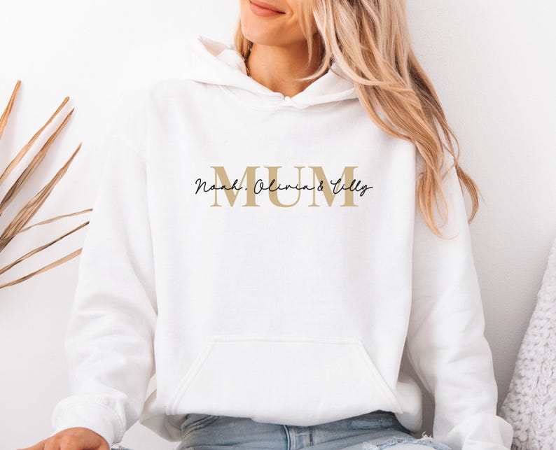 Custom Mum Hoodie With Kids Names, Mothers Day Hoodie, Personalised Mom, Mother's Day Hoodie, Mummmy Gift, Mom Birthday Hoodie, Mommy Gift Bild 6