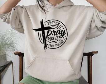 Christian Hoodie, Pray Hoodie, Bible Verse Gift, Church Hoodie, Jesus Hoodie, Christian Merch, Catholic Gift, Religious Gift, Catholic Gifts