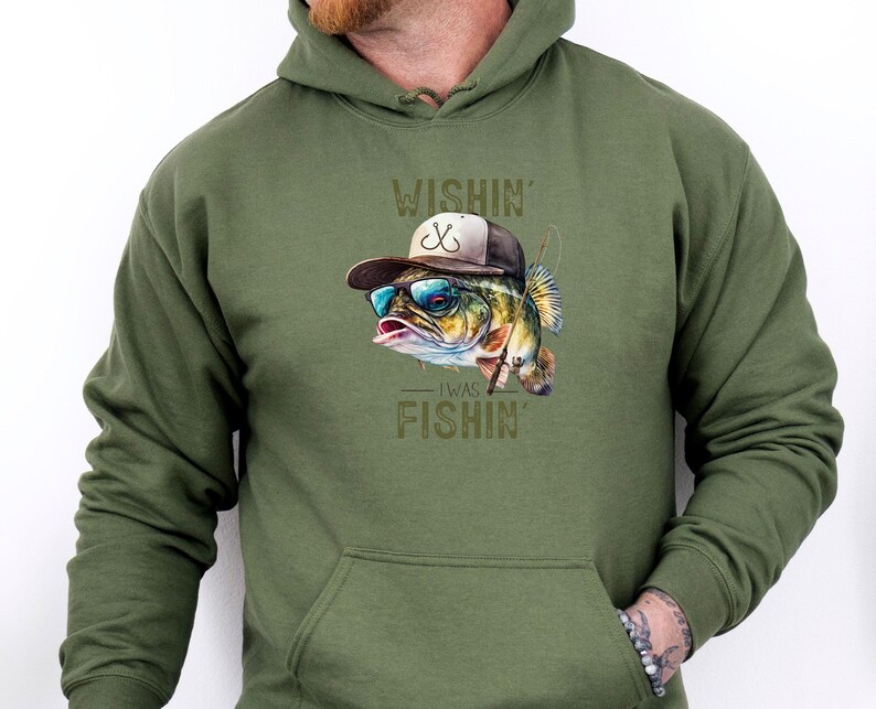 Fishing Dad Hoodie, Funny Dad Hoodie, Fathers Day Hoodie, Fishing Lover Dad Gift, Dad Birthday Gift, Fisherman Dad Hoodie, Dad Life Pullover image 2