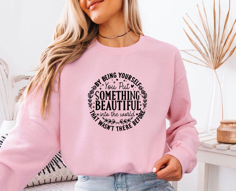 Positivie Quote Sweatshirt, Positivity Sweater, Mental Health Gift, Good Vibes Jumper, Motivational Gift, Inspirational Top, Positive Saying afbeelding 4
