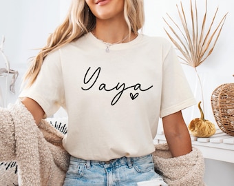 Yaya T-Shirt, Kindermädchen Shirt, Oma Geburtstagsgeschenk, neue Oma T-Shirt, zur Oma gefördert, griechische Oma Tshirt, Oma offenbaren T-Shirt