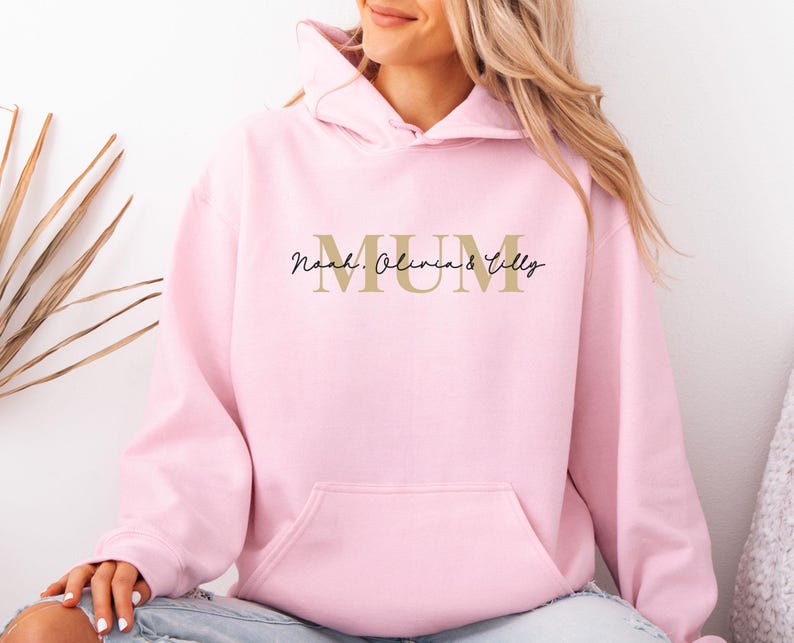 Custom Mum Hoodie With Kids Names, Mothers Day Hoodie, Personalised Mom, Mother's Day Hoodie, Mummmy Gift, Mom Birthday Hoodie, Mommy Gift Bild 3