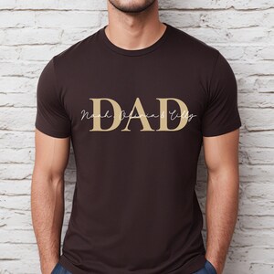 Camiseta personalizada para papá con nombres de niños, camiseta del Día del Padre, camiseta personalizada para papá, camiseta del Día del Padre, camiseta para papá primerizo, camiseta de cumpleaños para papá, regalo para papá imagen 5