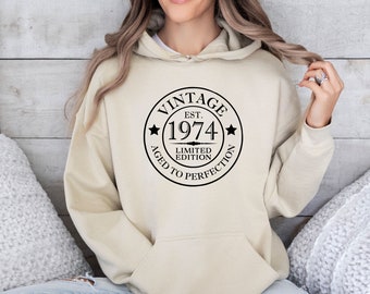 Birthday Hoodie, 40th Birthday Gift, 50th Birthday Gift, 1974 Gifts, 60th Birthday Gift, 30th Birthday Gift, 1984 Gifts, 1994 Birthday Gift