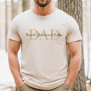 Camiseta personalizada para papá con nombres de niños, camiseta del Día del Padre, camiseta personalizada para papá, camiseta del Día del Padre, camiseta para papá primerizo, camiseta de cumpleaños para papá, regalo para papá imagen 6