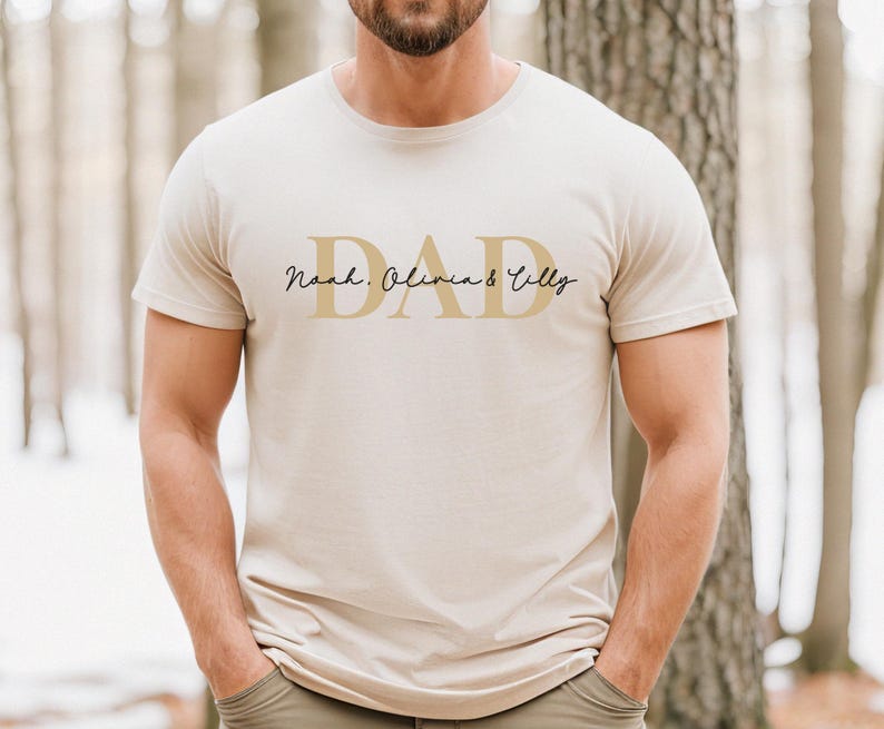 Camiseta personalizada para papá con nombres de niños, camiseta del Día del Padre, camiseta personalizada para papá, camiseta del Día del Padre, camiseta para papá primerizo, camiseta de cumpleaños para papá, regalo para papá imagen 6