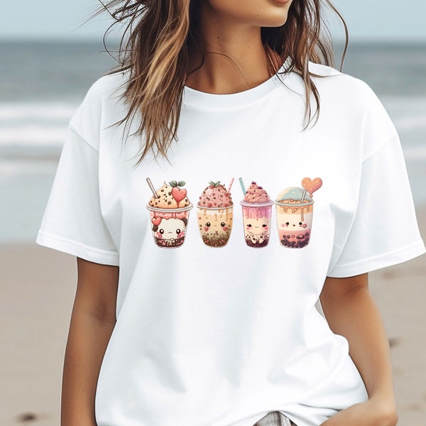 Chemise Bubble Tea, T-shirt Boba, T-shirt amateur de thé, Chemise à thé, Cadeau pour amateur de thé, Chemise Kawaii, Bubble tea mignon, Chemise drôle de thé, Chemise enfant