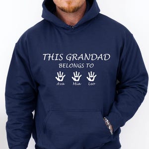 This Grandad Belongs Hoodie, Fathers Day Hoodie, Personalised Grandad, New Grandad Gift, Grandad Birthday, Grandpa Announce, Grandpa Belongs