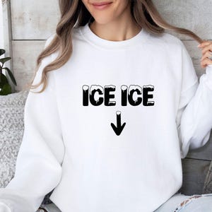 Pregnancy Sweatshirt, Ice Ice Baby Sweater, Pregnancy Reveal Crewneck, New Mum Sweater, Pregnant Jumper, Maternity Gift, Baby Announcement image 4