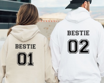 Best Friend Hoodie, Matching Hoodie, Couple Hoodie, Gift For Best Friend, Bestie Kids Hoodie, Bestie Birthday Hoodie, Valentines Day Hoodie