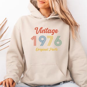 1976 Birthday Hoodie, 50th Birthday Pullover, Born In 1976, Womens 50th Bday, 50th Birthday Gift, 1976 Gift, Mum Birthday Gift, Men 50th Top