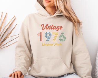 1976 Birthday Hoodie, 50th Birthday Pullover, Born In 1976, Womens 50th Bday, 50th Birthday Gift, 1976 Gift, Mum Birthday Gift, Men 50th Top