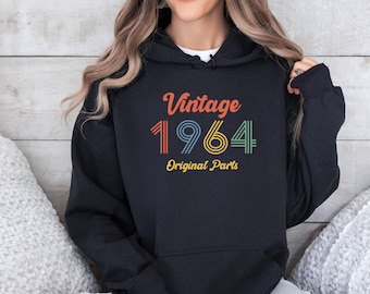 60th Birthday Hoodie, 1964 Birthday Gift, Born In 1964, Womens 60th Bday, 60th Birthday Gift, 1964 Gift, Birthday Party Gift, Mens 60th Gift