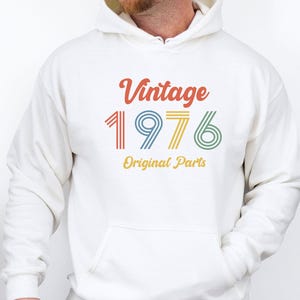 1976 Birthday Hoodie, 50th Birthday Pullover, Born In 1976, Womens 50th Bday, 50th Birthday Gift, 1976 Gift, Mum Birthday Gift, Men 50th Top Bild 2