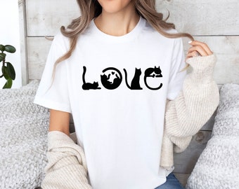 Love Cats T-shirt, Cat Lovers Gift, Valentines Day Shirt, Funny Cat Shirt, Crazy Cat Lady, Cat Gifts, Gift For Cat Lover, Cat Mum Gift