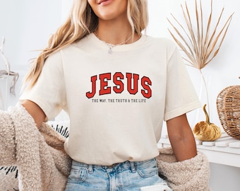 Jesus T-shirt, Christian Quote Shirt, Bible Verse Tshirt, Christian Christmas Tee, Religious Shirt, Christian Womens Gift, Faith Tshirt