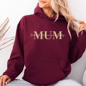 Custom Mum Hoodie With Kids Names, Mothers Day Hoodie, Personalised Mom, Mother's Day Hoodie, Mummmy Gift, Mom Birthday Hoodie, Mommy Gift Bild 5