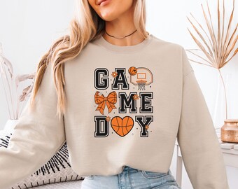 Funny Basketball Sweatshirt, Game Day Sweater, Mothers Day Sweater, Basketball Lovers Gift, Basketball Mum Gift, Basketball Fan Jumper