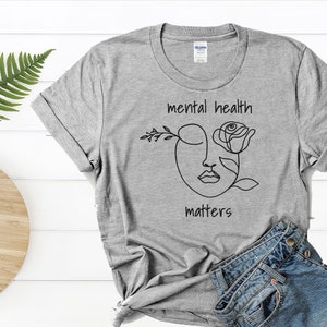Mental Health Shirt, Anxiety T-shirt, Therapist Shirt, Mental Health Gift, Inspirational Shirt, Motivational Tee, Aesthetic Shirt, Kids Tee image 4