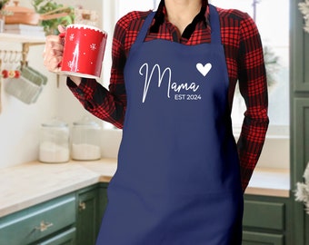 Custom Mama Apron, Mothers Day Apron, Personalised Mum, Kitchen Apron, New Mum Gift, Cooking Apron, Mummy Gift, Mother's Day Gift
