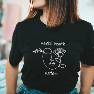 Mental Health Shirt, Anxiety T-shirt, Therapist Shirt, Mental Health Gift, Inspirational Shirt, Motivational Tee, Aesthetic Shirt, Kids Tee image 2