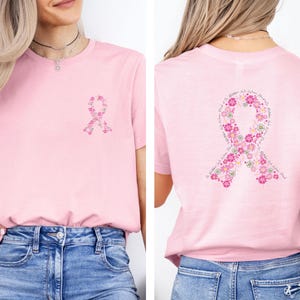 T-shirt Octobre Rose 2025 – Ruban Rose Cancer Du Sein, Coupe Femme Grande Taille, Matière Douce Et Confort