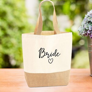 Bridal Jute Bag, Hen Party Tote Bag, Bride Jute Bag, Bridal Party Bag, Bachelorette Bag, Honeymoon Bag, Wedding Bag, Bridesmaid Tote Bag