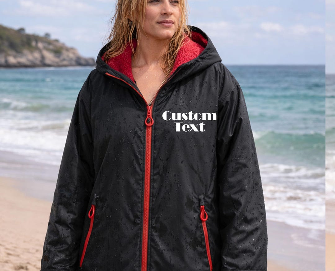 Custom Changing Robe, All Season Waterproof Robe, Personalised Poncho ...