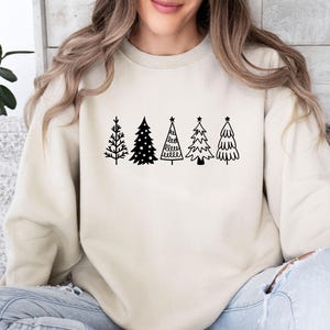 Pine Tree Sweatshirt, Christmas Tree Sweater, Kids Christmas Sweater, Xmas Party Sweater, Womens Christmas, Christmas Eve Crewneck image 5