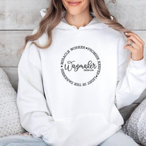 Sweat à capuche Waymaker, sweat à capuche chrétien, sweat à capuche religieux, sweat à capuche Jésus, sweat à capuche verset de la Bible, sweat à capuche église, haut chrétien pour enfant, haut catholique pour femme