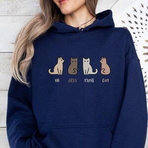 Cat Hoodie, Gift For Cat Lover, Cat Lover Hoodie, Cat Owner Gift, Cat Lovers Hoodie, Cat Mum Gift, Cat Dad Top, Funny Cat Hoodie, Cat Gifts zdjęcie 4