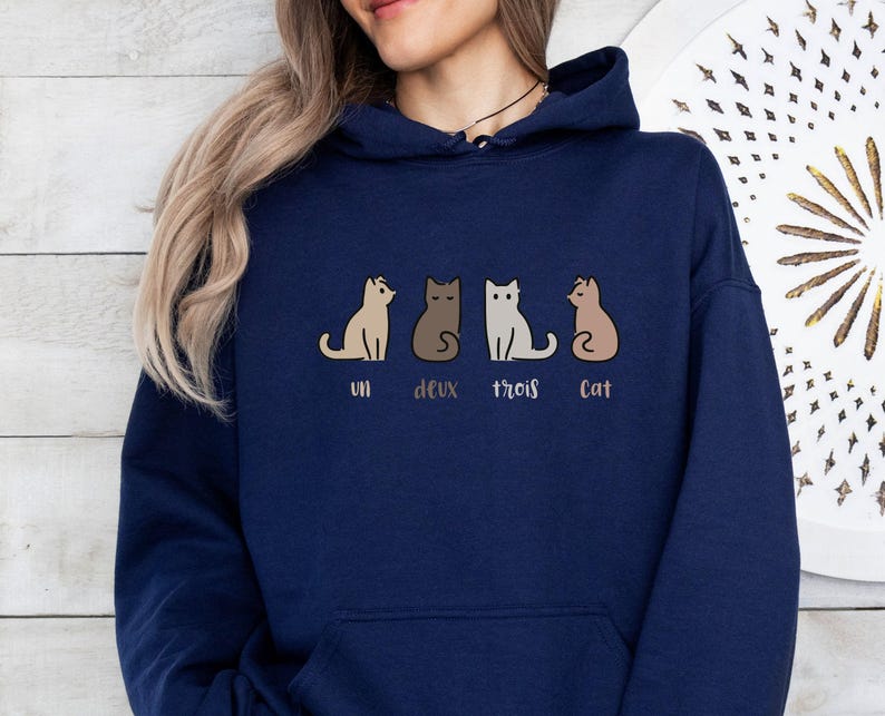 Cat Hoodie, Gift For Cat Lover, Cat Lover Hoodie, Cat Owner Gift, Cat Lovers Hoodie, Cat Mum Gift, Cat Dad Top, Funny Cat Hoodie, Cat Gifts zdjęcie 4